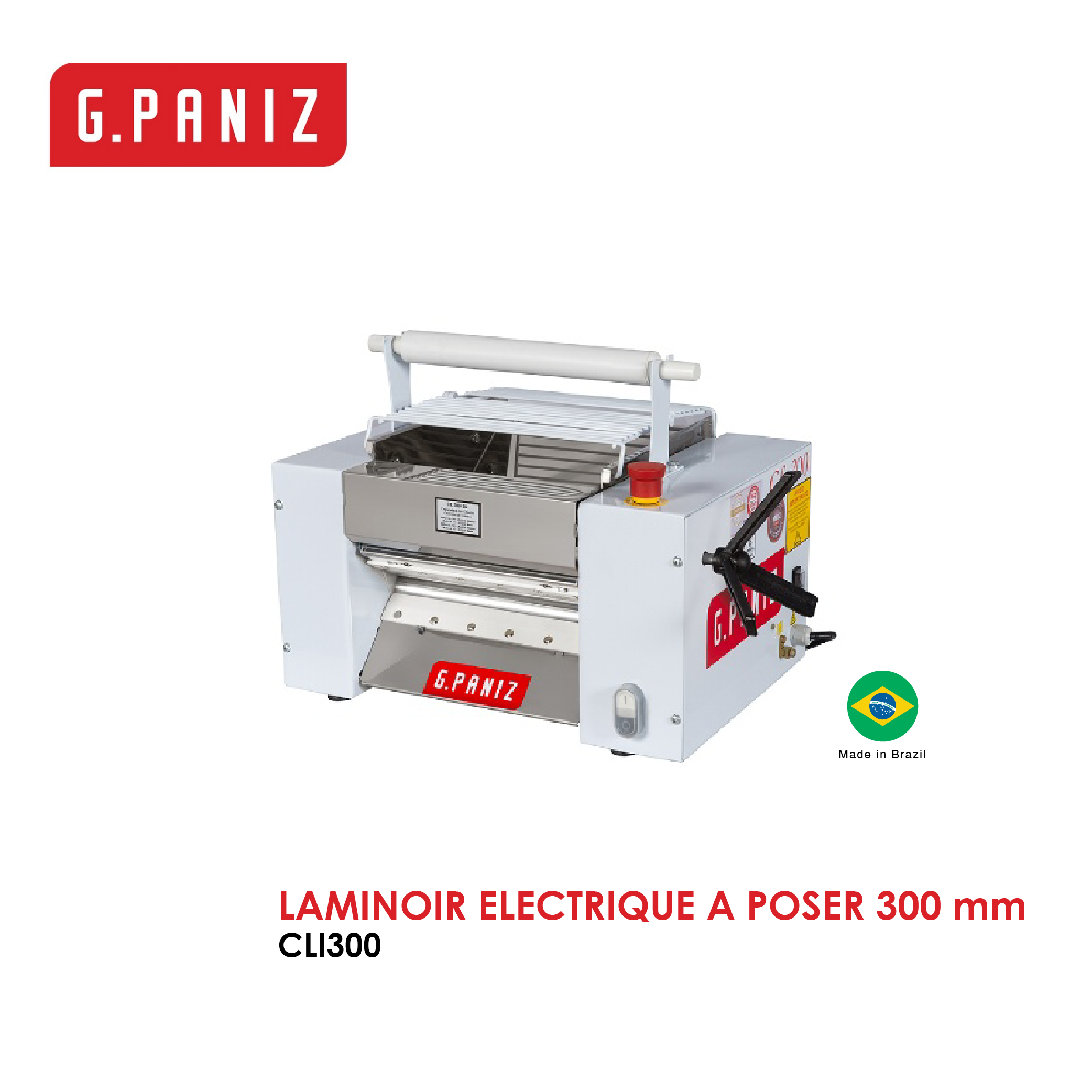 Laminoir inox électrique (L)320 mm, (Ø)300 mm, 370 W, 220 V - MONO